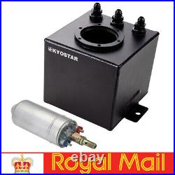 NEW Universal 2L Billet Racing Swirl Fuel Surge Tank AN6 +044 External Fuel Pump