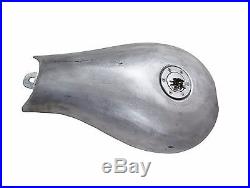 Parker One Piece Aluminum Gas Tank For Stretched Frame Harley Custom Fuel Tank