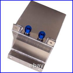 Silver 10L / 2.5 Gallon Fuel Cell Tank Aluminum Fuel Cell Gas Tank 10AN fitting