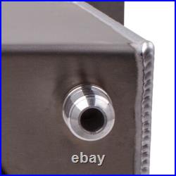 Silver 10L / 2.5 Gallon Fuel Cell Tank Aluminum Fuel Cell Gas Tank 10AN fitting