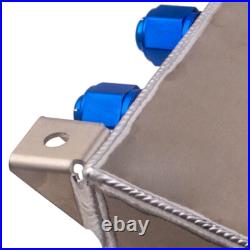 Silver 10L / 2.5 Gallon Fuel Cell Tank Aluminum Fuel Cell Gas Tank 10AN fitting