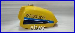 Suzuki PE175,250,400 Aluminium Yellow Painted Fuel Tank 1978-1984