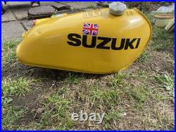 Suzuki PE250 Vintage Alloy Aluminium Fuel Tank Yellow PE Enduro Classic MX Suzuki PE250 Vintage Alloy Aluminium Fuel Tank Yellow PE Enduro Classic MX