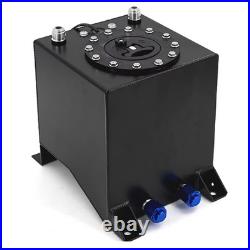 Universal 2.5Gallon 10L Aluminium Surge Tank Mirror Polish Fuel Cell Foam inside