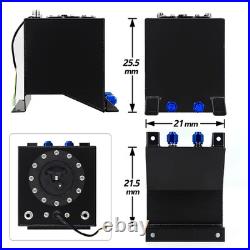 Universal 2.5Gallon 10L Aluminium Surge Tank Mirror Polish Fuel Cell Foam inside