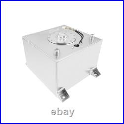 Universal Aluminum Racing Drift Fuel Cell Tank 60L with level sensor sender