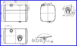 Universal Truck Fuel Tank Aluminium 290L Slim Profile For Side Skirts