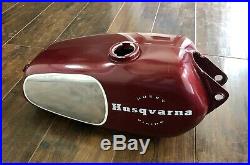 Vintage Mid 70s Husqvarna Aluminum Gas Tank Fuel Tank WR CR GP 250 360 400 NICE