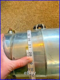 Vintage Spun Aluminum 3-1/2 Gal Fuel Tank & Moon Brackets For Rat Rod Or Gasser