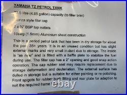 Yamaha TZ Aluminium Racing Fuel Tank with Monza Cap 22.5 litre Classic racer